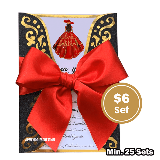 Custom Cuts Quince Invitations 25 Sets