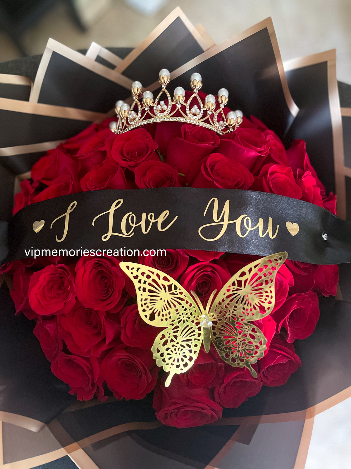 50 Ramo Custom Ramo Buchon 50 Red Roses – VIP Memories Creation