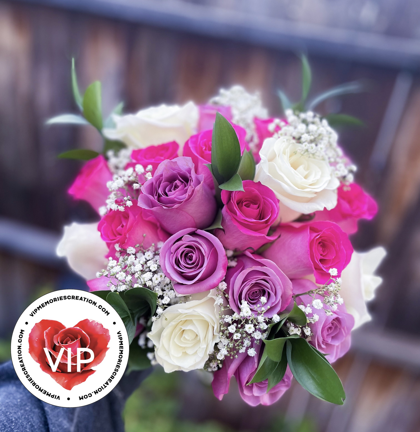 Ramo Buchon 50 Roses Heart and Royal Crown – VIP Memories Creation