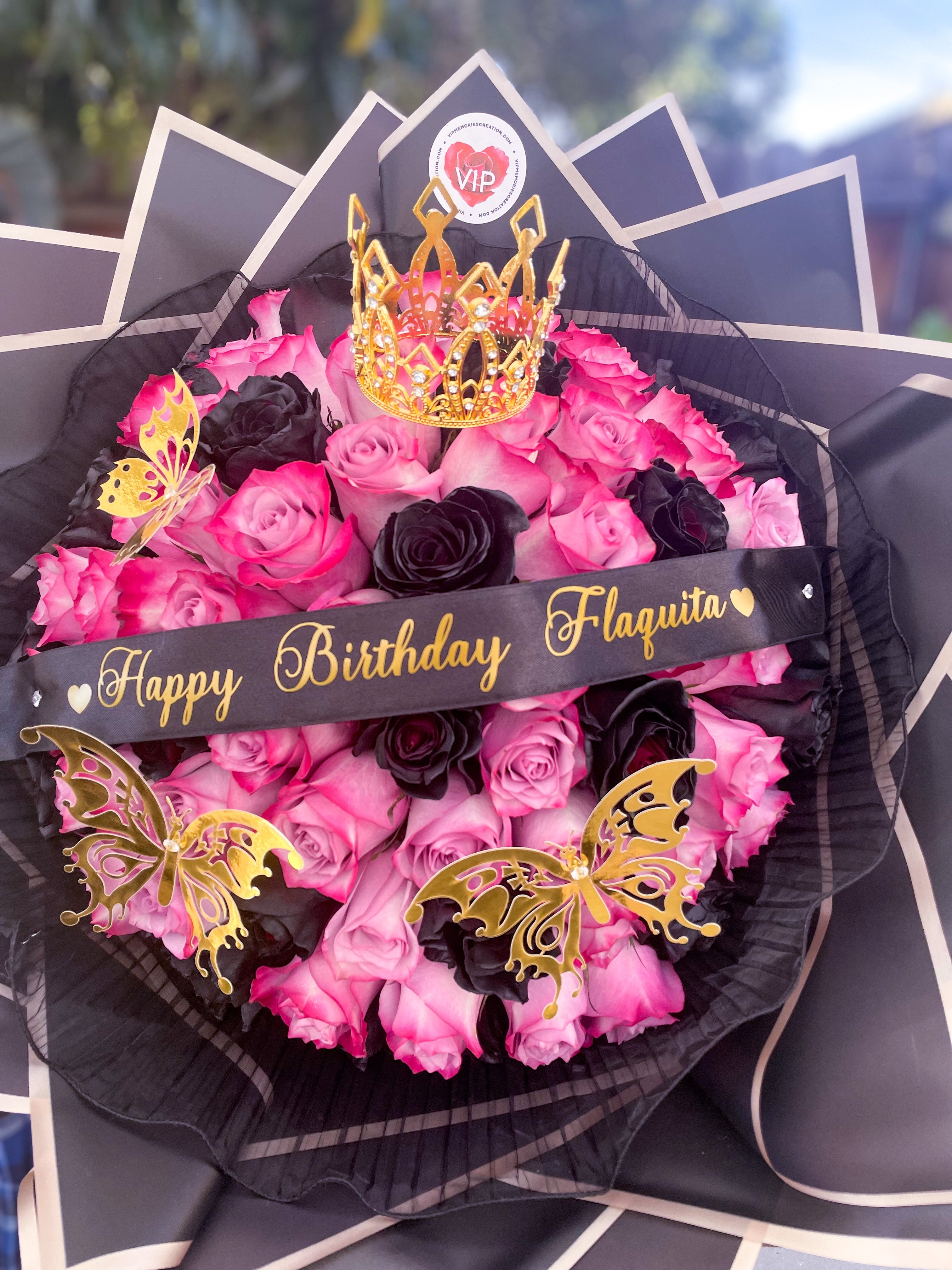 Ramo Buchon 75 Roses Custom Color – VIP Memories Creation